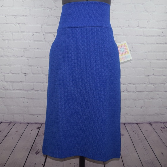 BNWT💙SOFT Blue pencil skirt stretchy yoga waist - Picture 2 of 8